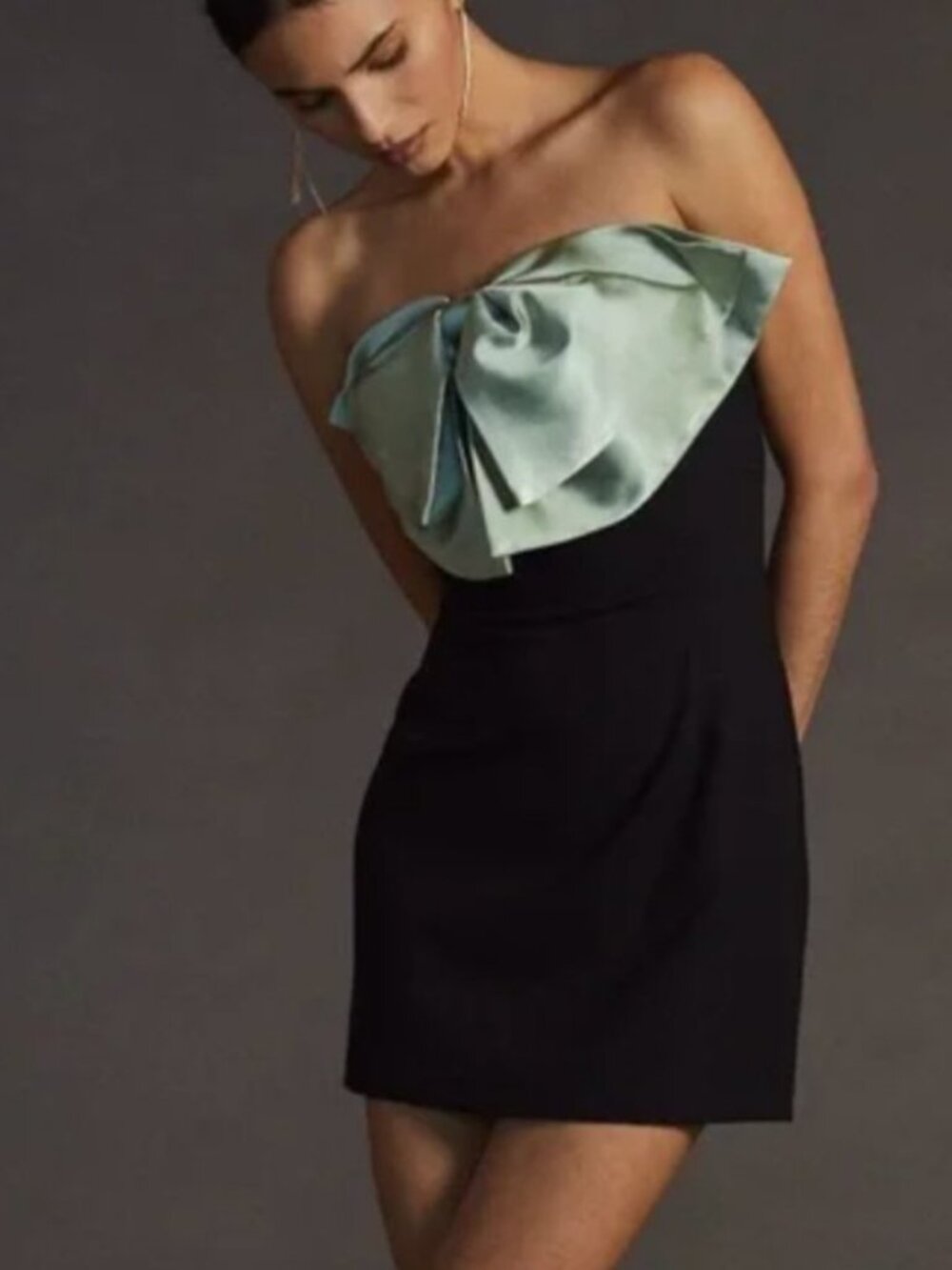 EVA FRANCO FROM ANTHROPOLOGIE satin bow tie dress 2